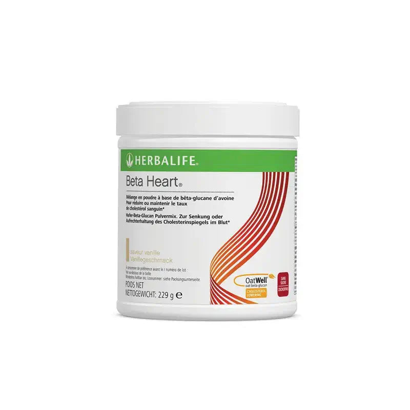 Herbalife Beta Heart® vanilla-flavored powder for heart health with OatWell™ oat beta-glucan.