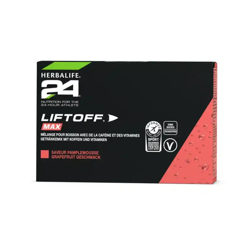 Herbalife H24 LiftOff Max Grapefruit flavor energy drink box for athletes