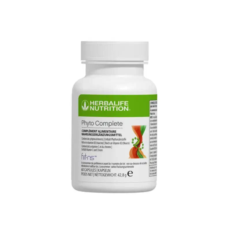 Herbalife Phyto Complete – 60 capsules bottle with phytonutrients and natural caffeine for energy support.
