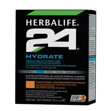 Herbalife H24 Hydrate Orange bevanda elettrolitica a basso contenuto calorico per atleti e supporto all'idratazione.