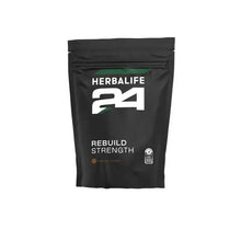 Herbalife H24 ® Rebuild Strength bevanda proteica di recupero in confezione nera.